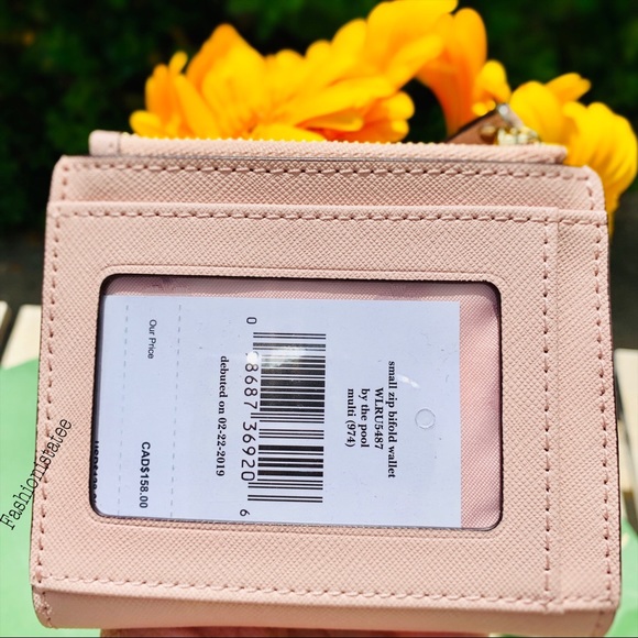 Kate spade SET flamingo pippa bucket pool wallet - Picture 7 of 8